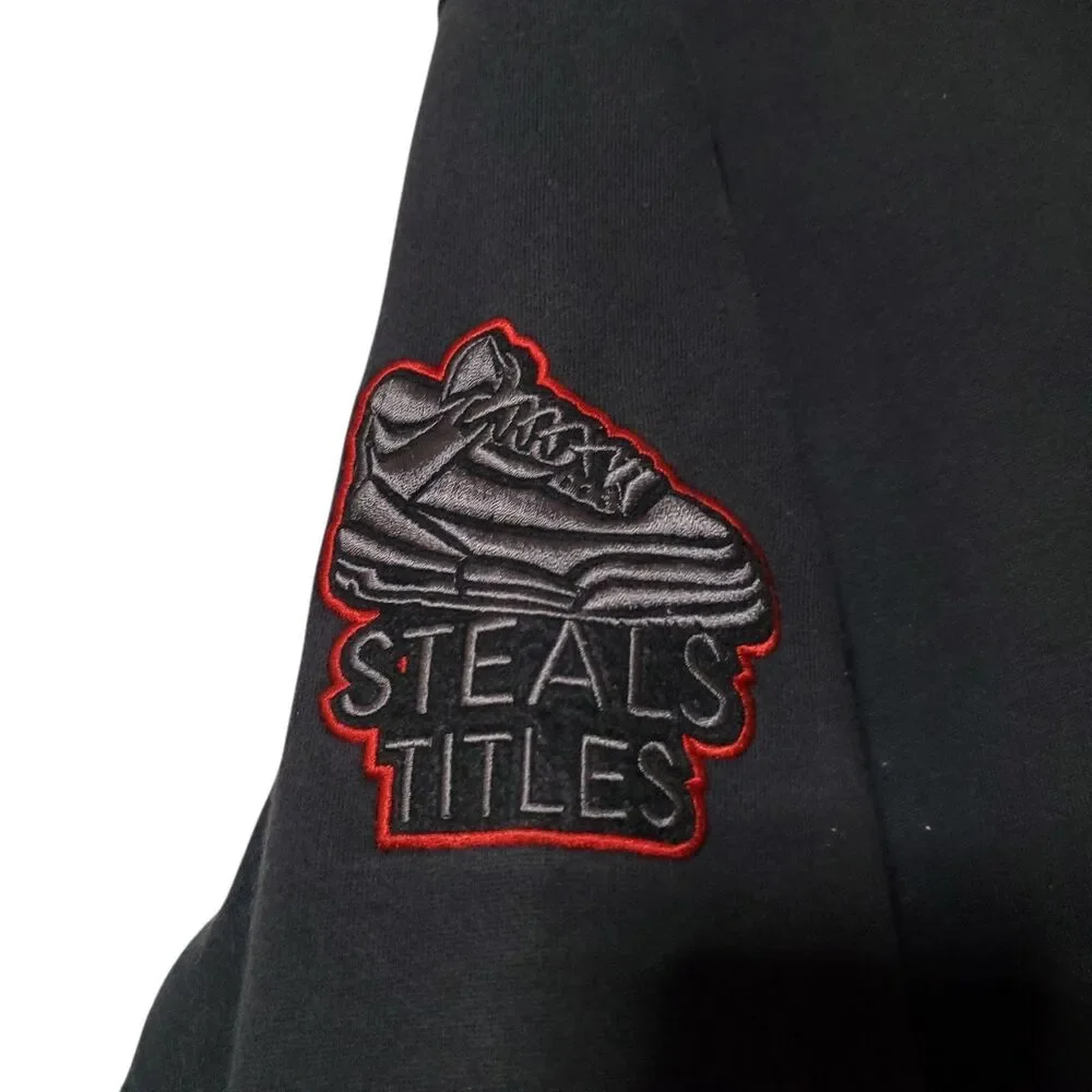 NIKE AIR JORDAN Hooded Sweatshirt Size S Records Patches Grey Rare Full Zip Mens